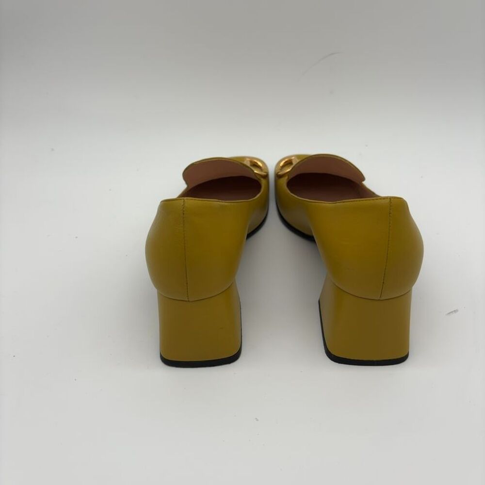 Gucci Mustard Yellow Leather Horsebit Loafers - Picture 4 of 6